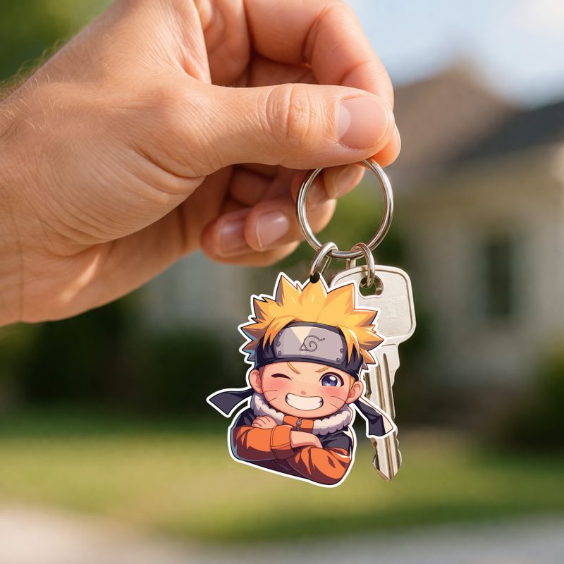 Naruto Acrylic Anime keychain For Bike & Car Birthday Return Gift For Kids Gift For Girls & Boys